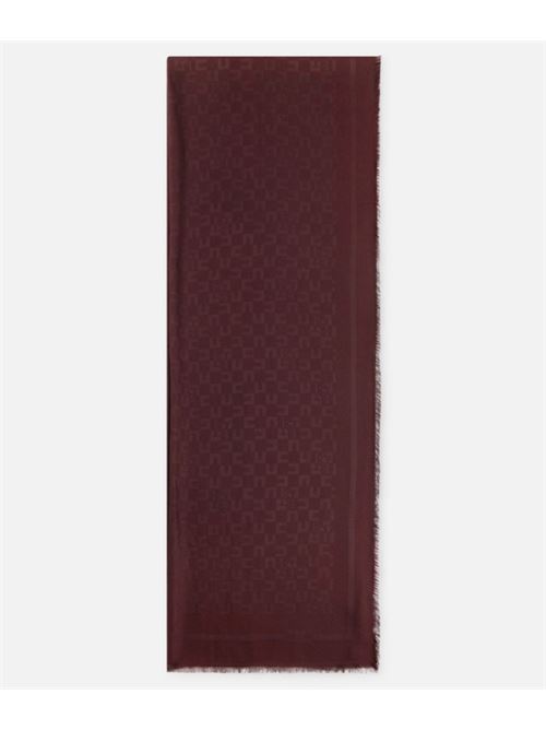 SCARF WITH LOGO PATTERN ELISABETTA FRANCHI | SC11F56E2EA4 Merlot